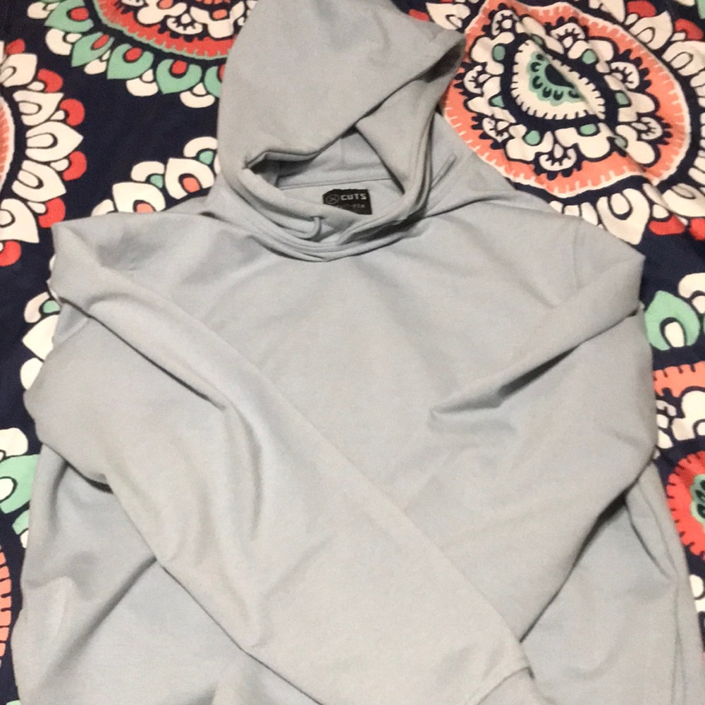 Light blue hoodies